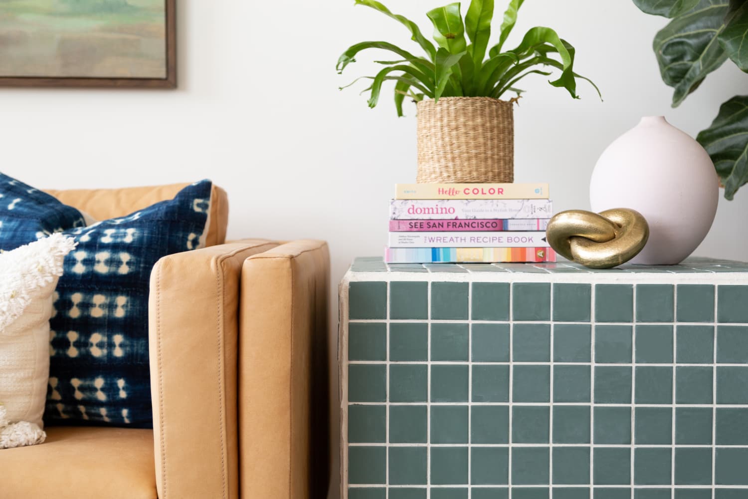 Tile side table deals cube